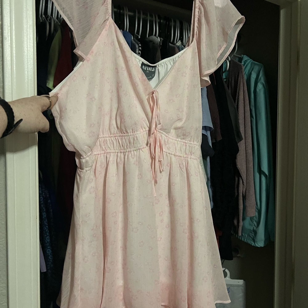 Pink Floral Romper